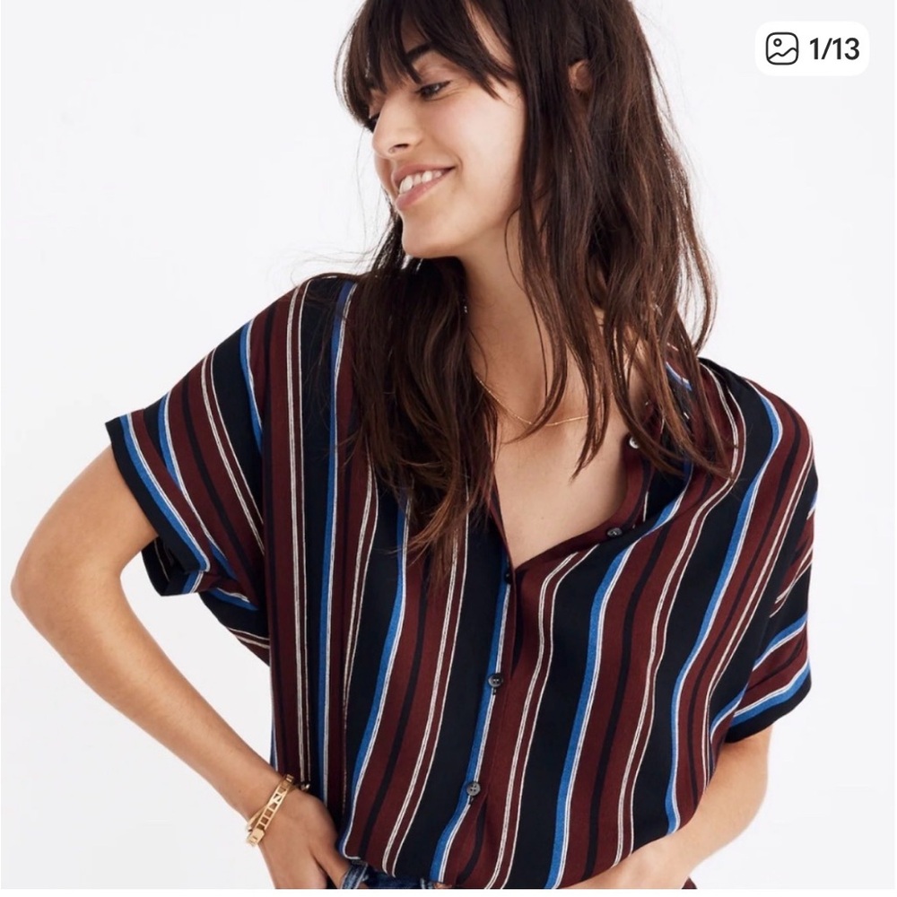 Madewell Striped Button-Up Women’s Top